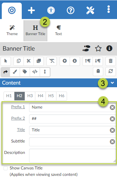 Steps to Adjust the Banner Title Text.