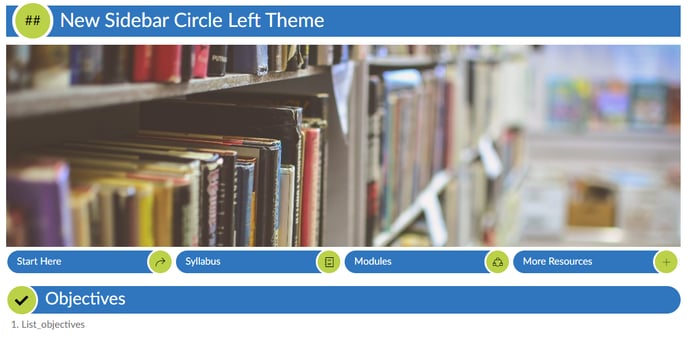 Circle Left Theme in the New DesignPLUS Sidebar.