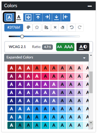 Why are there limited colors for DesignPLUS elements?