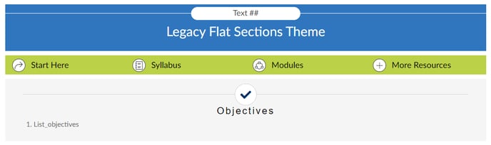 Flat Sections Theme with the Legacy Sidebar.