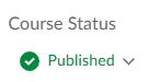 Published Course Status indicator.