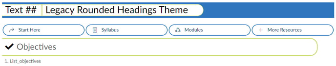 Rounded Headings Theme in the Legacy Sidebar.