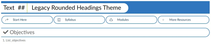 Rounded Headings Theme in the New DesignPLUS Sidebar.