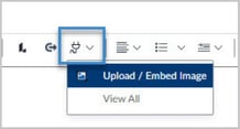 apps icon with Upload/Embed Image tool selected