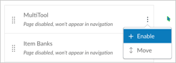 Multi-Tool disabled in course navigation