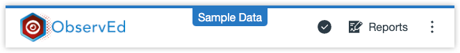 sample data banner
