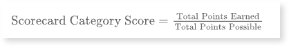 overall average of impact category scores formula
