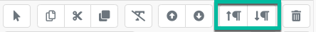 action toolbar paragraph buttons